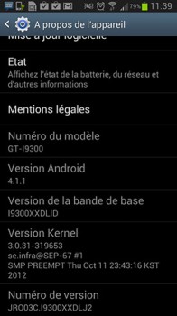 Samsung Galaxy S3 Android Jelly Bean