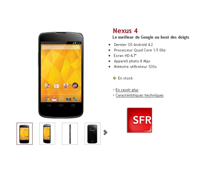 Nexus 4 SFR