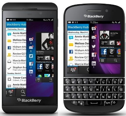 BlackBerry Z10 et Q10