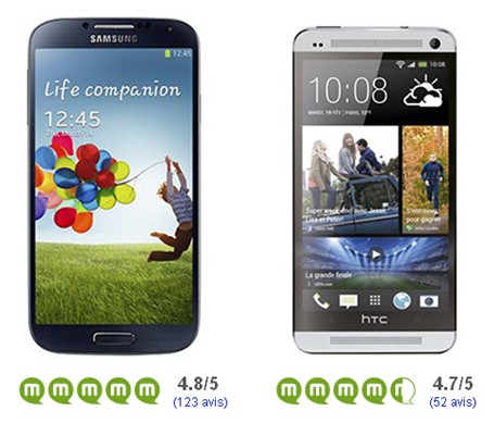 Samsung Galaxy S4 HTC One