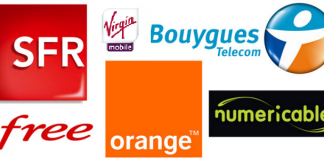 SFR, Free, Virgin, Orange, Bouygues, Numericable et Virgin