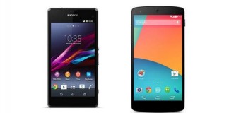 Comparatif Sony Xperia Z1 Compact vs Google Nexus 5