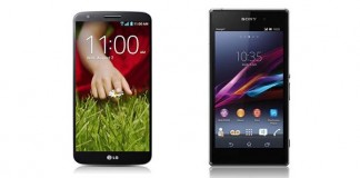Comparatif LG G2 vs Sony Xperia Z1