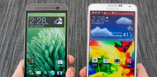 Comparatif Samsung Galaxy Note 4 VS HTC One M8