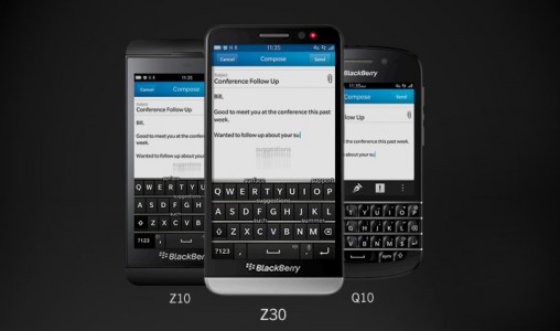 BlackBerry Z10, Z30 et Q10