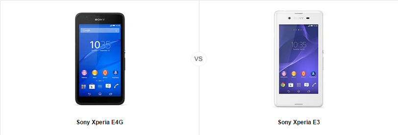 Présentation Xperia E4G vs E3