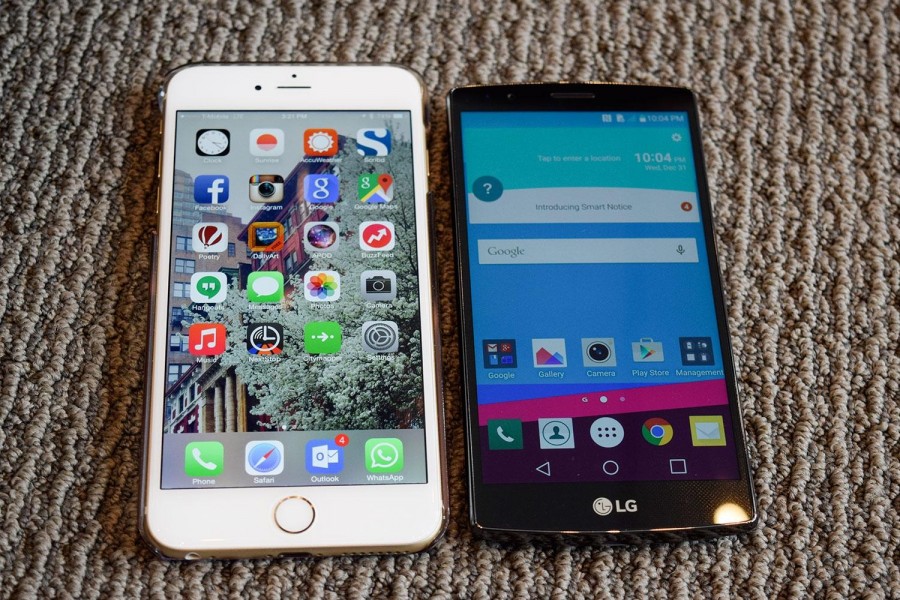LG G4 iphone 6 plus écran