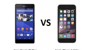 Sony Xperia Z3 Plus vs iPhone 6 comp