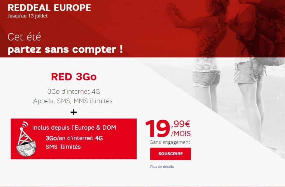 forfait red by sfr roaming