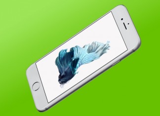 iphone 6s sous fond vert