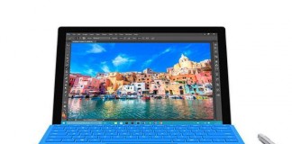 La Microsoft Surface Pro 4 en bleu