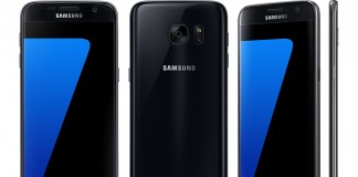 Samsung Galaxy S7 profil dos fond blanc