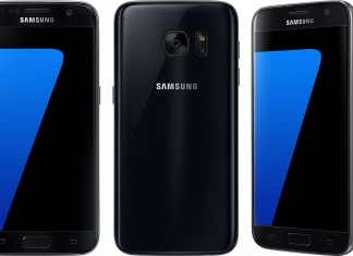Samsung Galaxy S7 profil dos fond blanc
