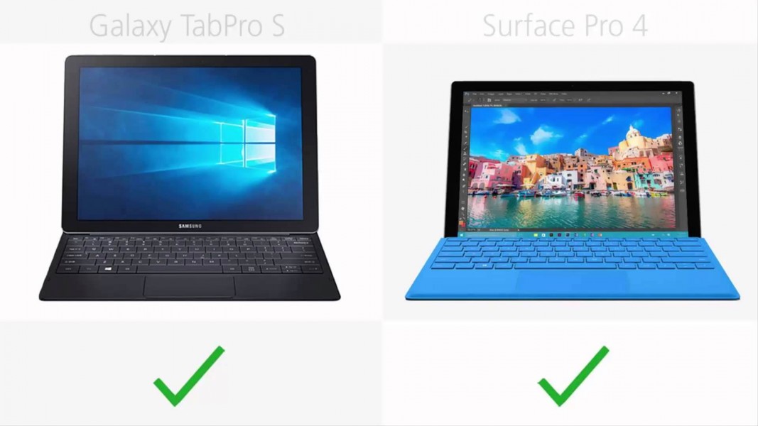 Samsung TabPro S vs Surface Pro 4