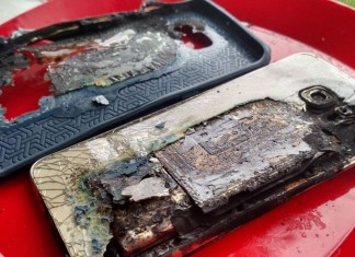 Samsung Galaxy S6 Edge Plus qui a explosé