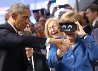 Obama Merkel réalité virtuelle