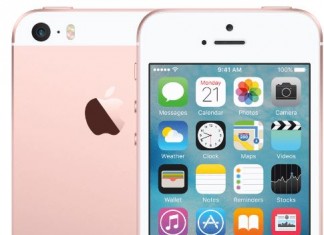 iPhone SE Or Rose fond blanc