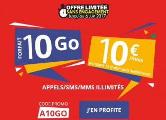 Forfait Auchan Telecom 10Go 10 euros