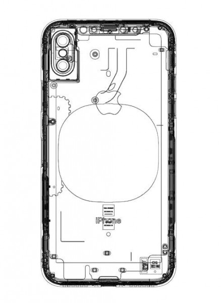 iPhone 8 schéma recharge sans fil