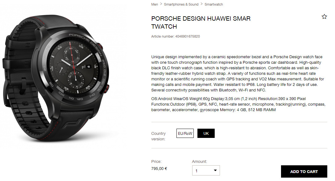 Huawei-Watch Porsche