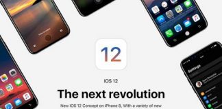 iPhone 8 iOS 12 concept