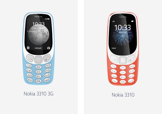 Nokia 3310 3G et Nokia 3310