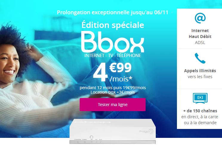 Bbox ADSL offre Bouygues