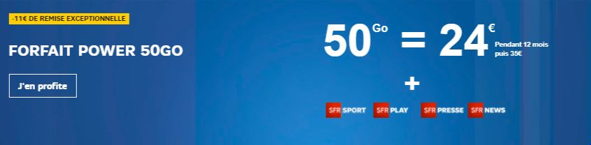 Forfait Power 50 Go SFR