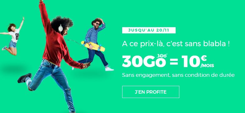 RED by SFR forfait 30 Go 10 euros
