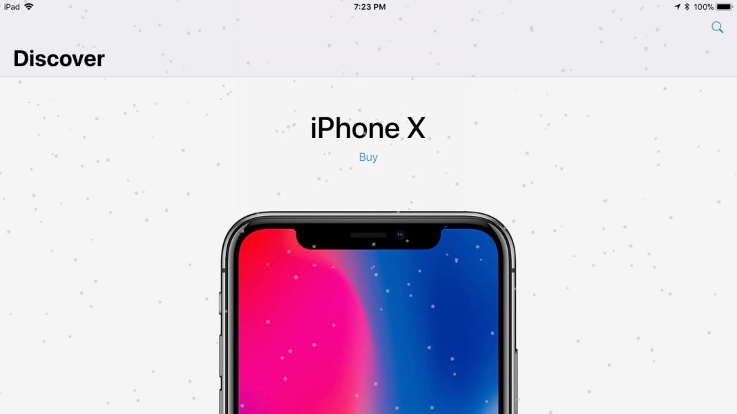 Neige application appli Apple Store iPhone X iOS