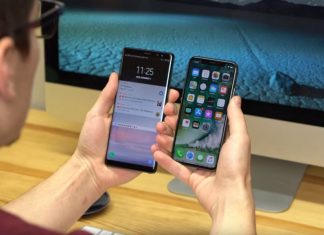 Samsung Galaxy Note 8 vs iPhone X Face ID scanner d'iris