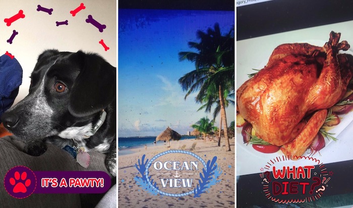 Snapchat filtres reconnaissent objets animaux et nourriture