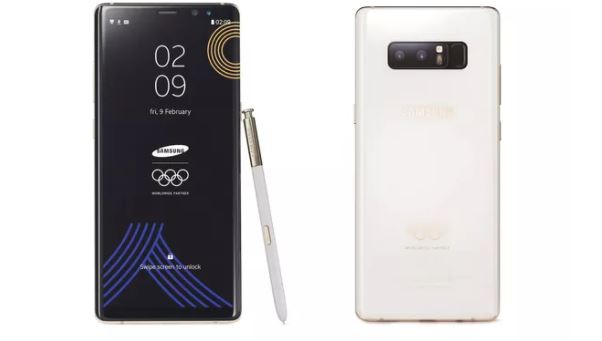 Galaxy Note 8, Samsung, Jeux Olympiques, smartphone, édition limité, Pyeongchang 2018, 