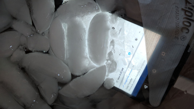 Google Nexus 5X dans la glace