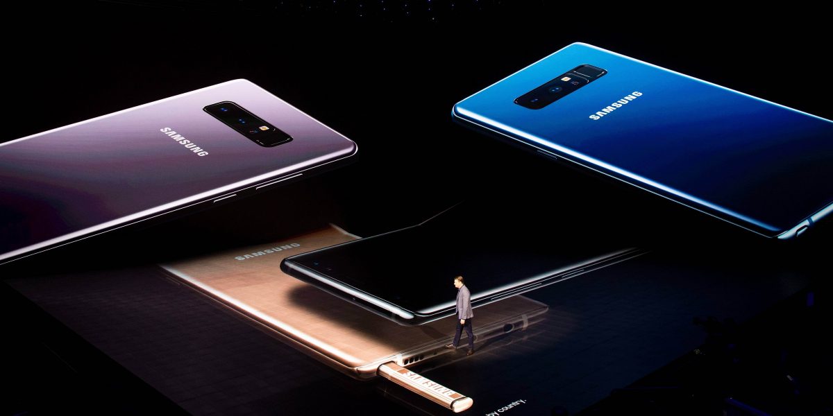 Samsung Galaxy Note 8 smartphone Google Pixel 2 iPhone X Huawei Mate 10 Pro