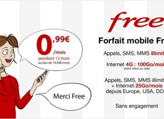 Free Mobile forfait 100 Go