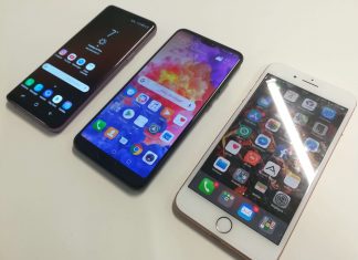 Samsung Galaxy S9 vs Huawei P20 Pro vs iPhone 8 Plus