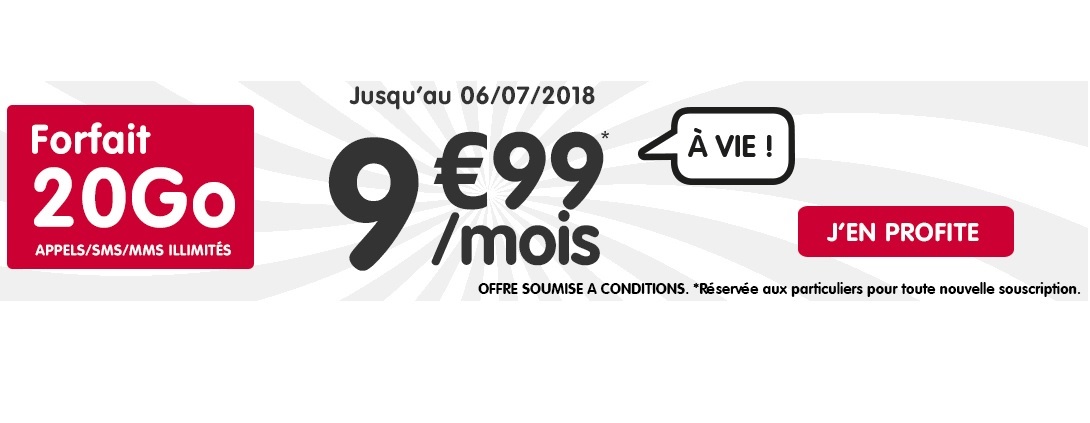 NRJ Mobile lance un forfait 20 Go à 9.99 euros et c'est à vie !