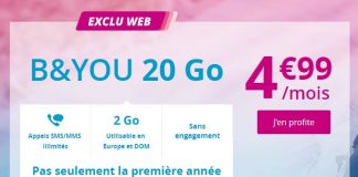 Forfait B&YOU 20 Go en promo