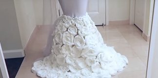 Une YouTubeuse fabrique une robe en papier toilette