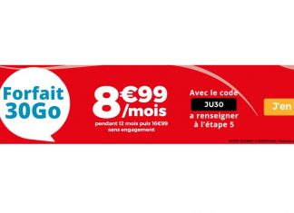 Forfait Auchan Telecom 30 Go