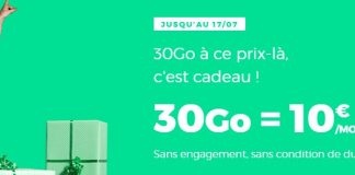 Forfait RED by SFR 30 Go à 10 euros