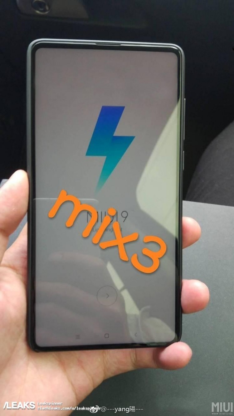 Le Xiaomi Mi Mix 3 sur Slashleaks