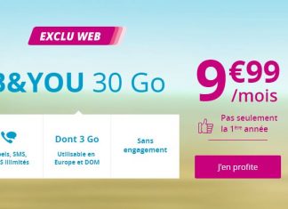 L'offre de Bouygues Telecom sur le forfait B&YOU 30 Go a été prolongée !