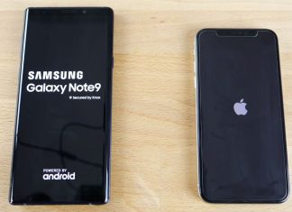 Samsung Galaxy Note 9 vs iPhone X