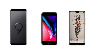 Samsung Galaxy S9, iPhone 8 et Huawei P20