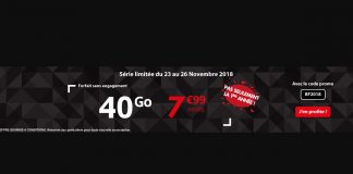 Forfait Auchan Telecom 40 Go en promo pour le Black Friday 2018
