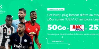 Le forfait RED by SFR 50 Go + RMC Sport à 25 euros !