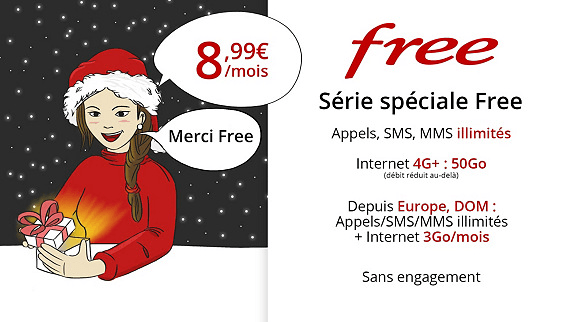 Bon plan : forfait Free Mobile 50 Go à 8.99 euros