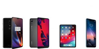 OnePlus 6T, Huawei P20 Pro, iPad 11 et Xiaomi Redmi Note 6 Pro